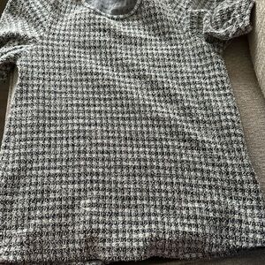 Black and White Houndstooth Top